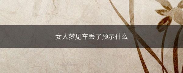 梦见丢车是什么意思_梦见车丢了怎么办