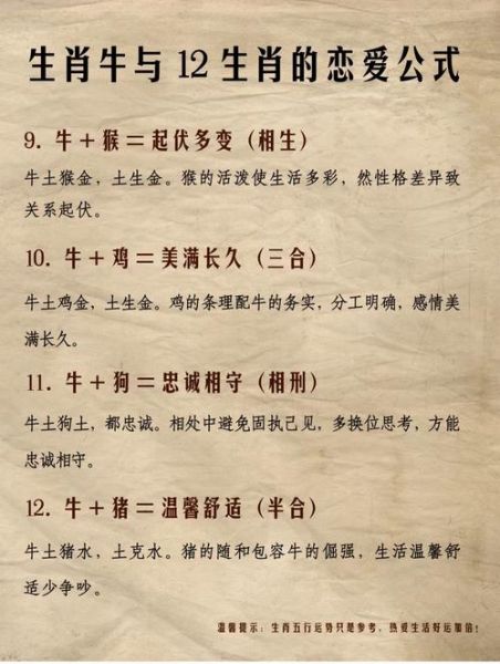 牛和哪个属相最合_牛和哪个属相相冲