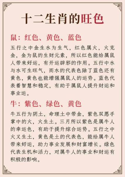 属相色配禁忌_如何选旺运颜色
