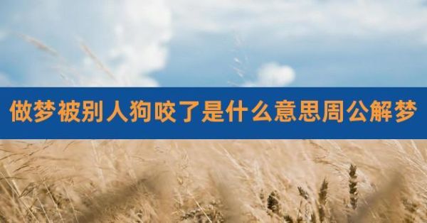 梦到狗咬我_是什么意思