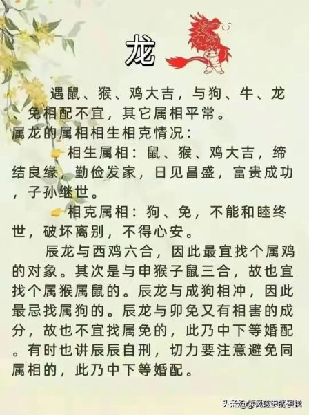 属龙和什么属相不和_属龙最忌哪些生肖