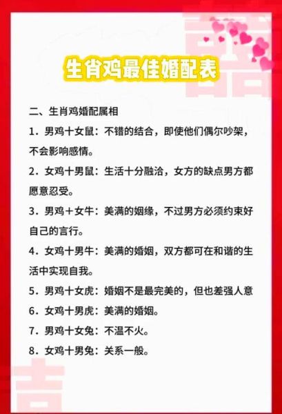 属鸡女喜欢啥属相男_属鸡女和什么属相最配