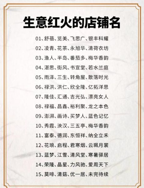 算卦财运店名怎么取_财运旺的店铺名字大全