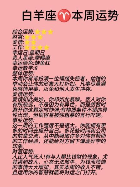 2024年6月白羊座运势详解_白羊座本月如何转运
