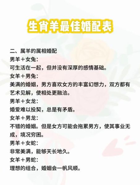 女羊最佳配偶属相_属羊女和什么属相最配